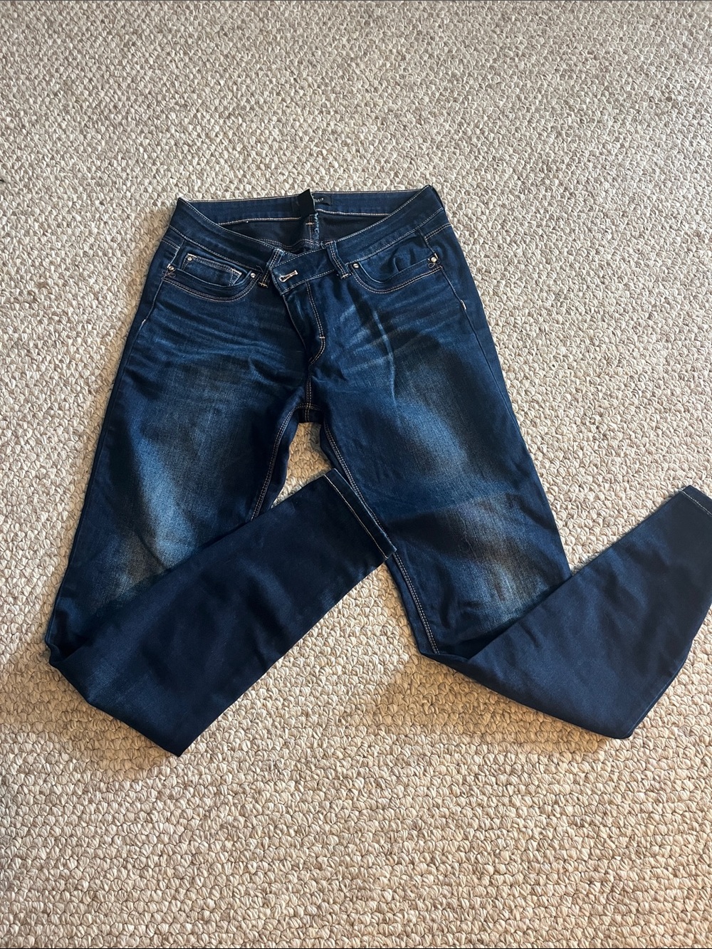 Womens Dark Blue Denim Jeans